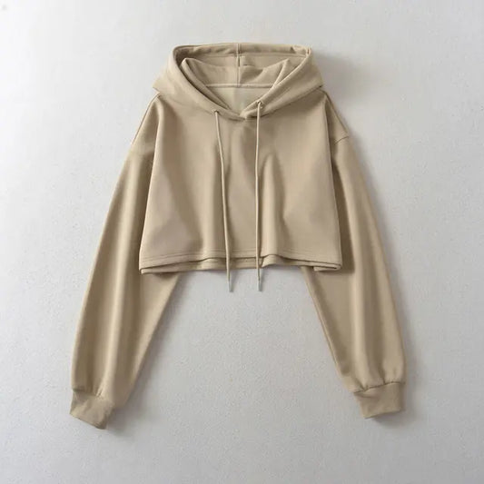 Women's 2023 Autumn Drawstring Hooded Pullover Sweater
