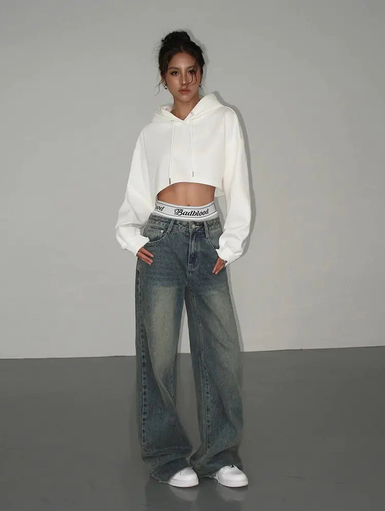 Women's 2023 Autumn Drawstring Hooded Pullover Sweater